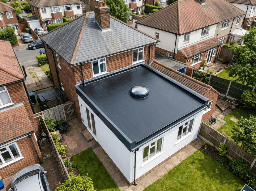 Flat roofing project in Croydon