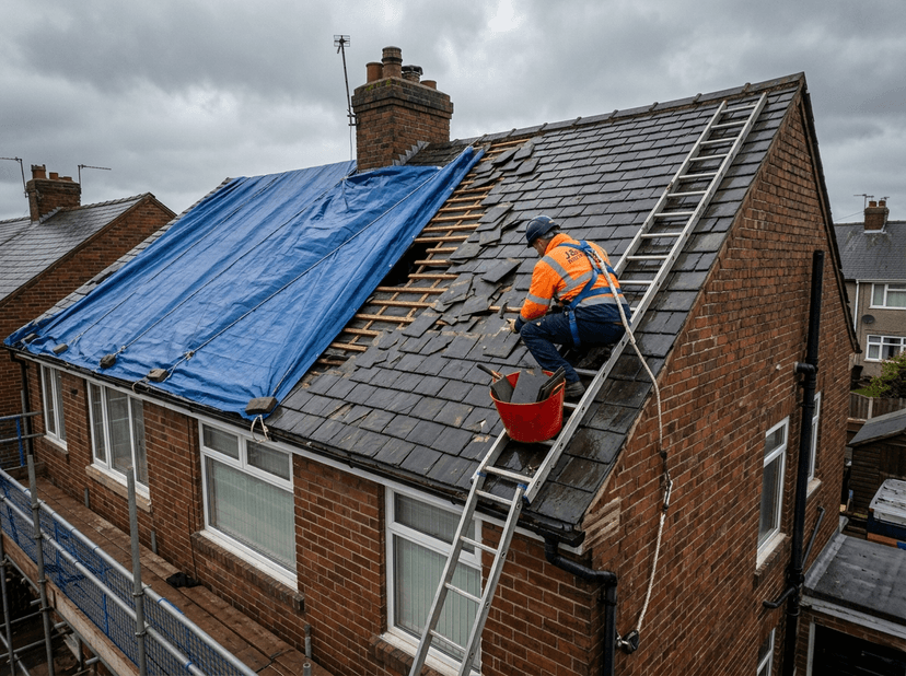 Roof inspection and maintenance work